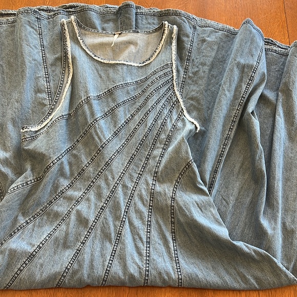 NWOT Free People Blue Jean Baby Maxi Dress - Picture 7 of 10